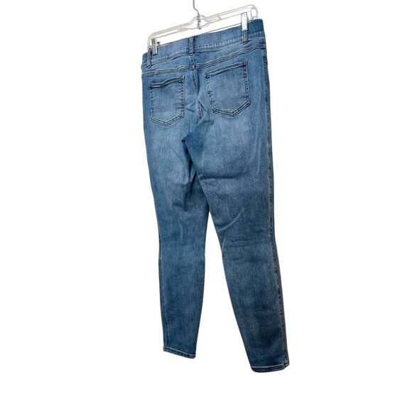 Spanx Pull On Jeans Womens Large Light Wash Vintage High Rise Skinny Stretch - Picture 13 of 14